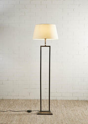 Hamilton 1 Light Floor Lamp Antique Silver