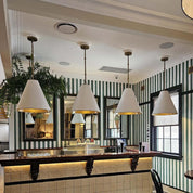Monte Carlo 1 Light Pendant White, Brass