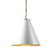 Monte Carlo 1 Light Pendant White, Brass