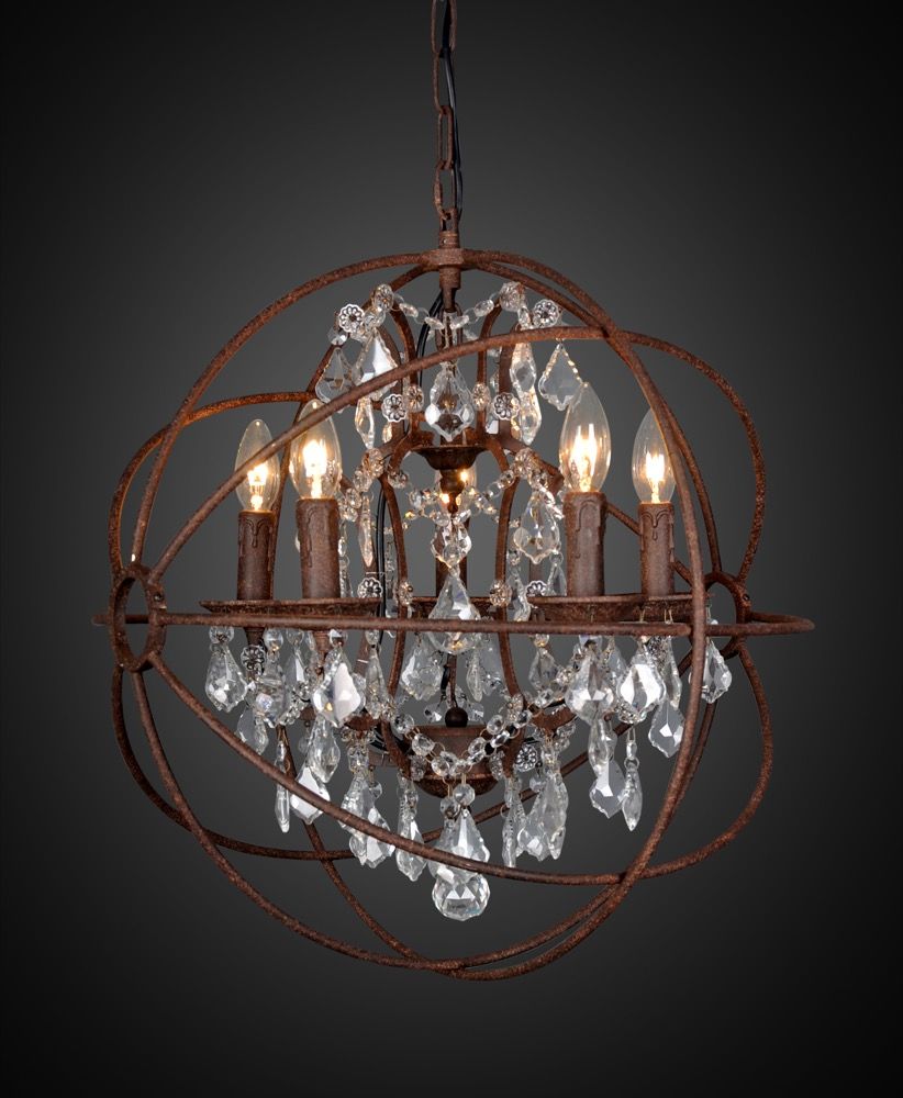 Sundance 5 Light Chandelier Medium Rust