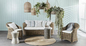Rattan Bell 1 Light Pendant Small