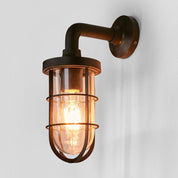 Submarine 1 Light Outdoor Wall Light Black