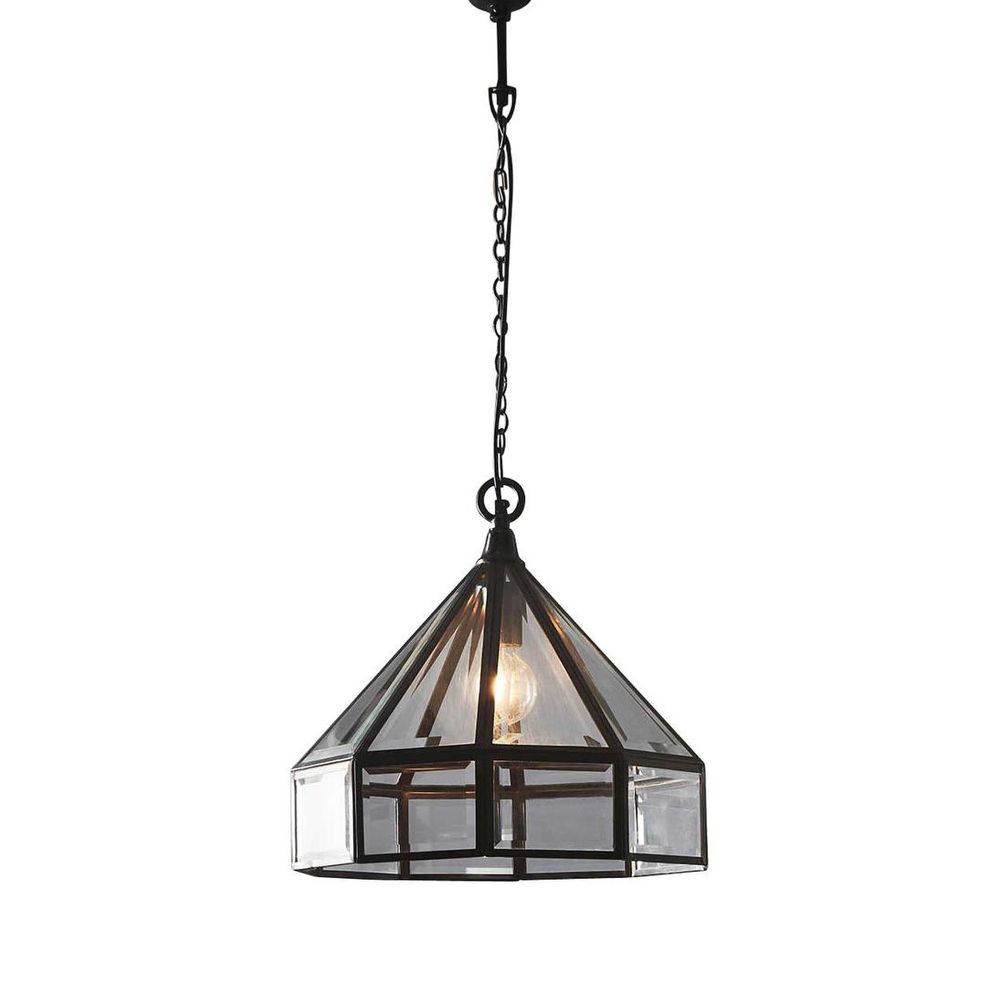 Hagman Glass 1 Light Pendant Bronze