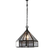 Hagman Glass 1 Light Pendant Bronze