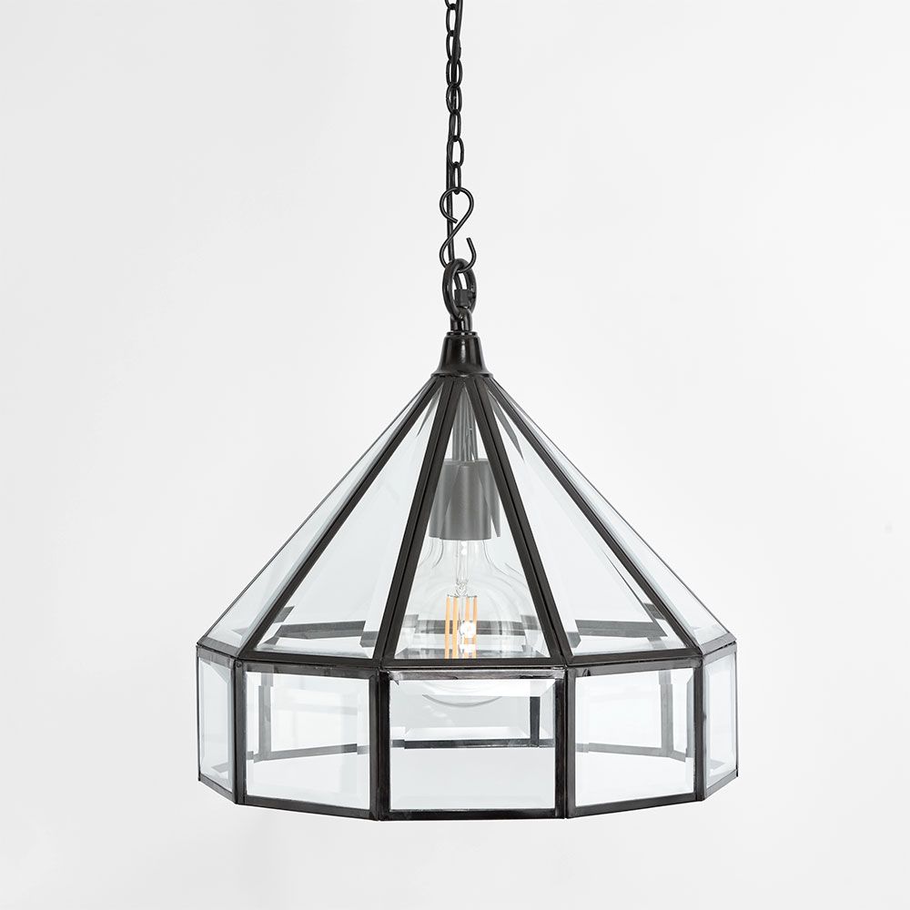 Hagman Glass 1 Light Pendant Bronze