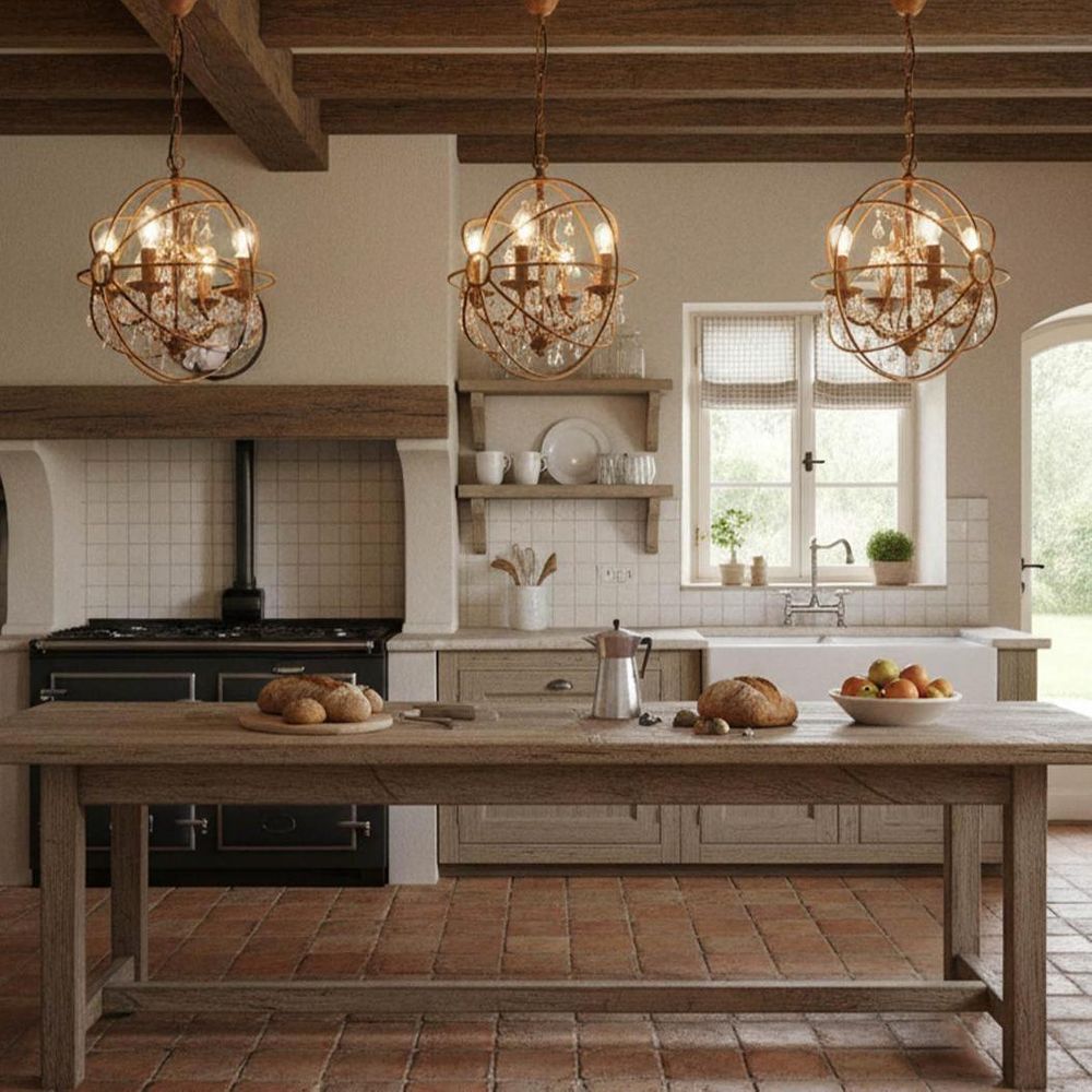 Sundance 4 Light Chandelier Small Rust