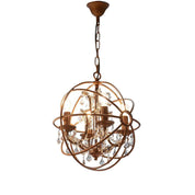 Sundance 4 Light Chandelier Small Rust