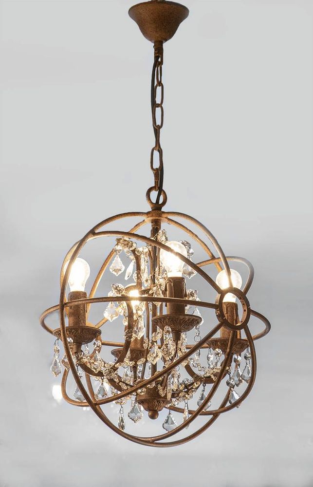 Sundance 4 Light Chandelier Small Rust