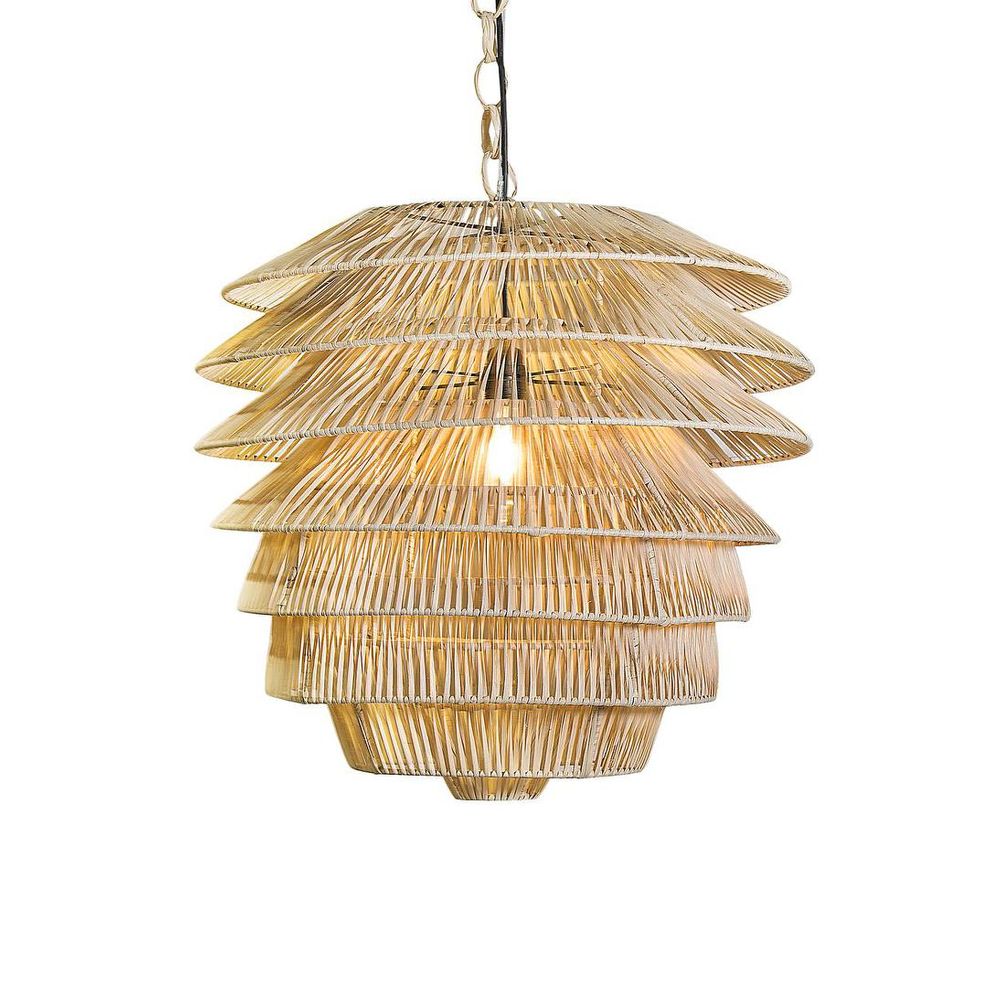 Saba Rattan 1 Light Pendant Natural