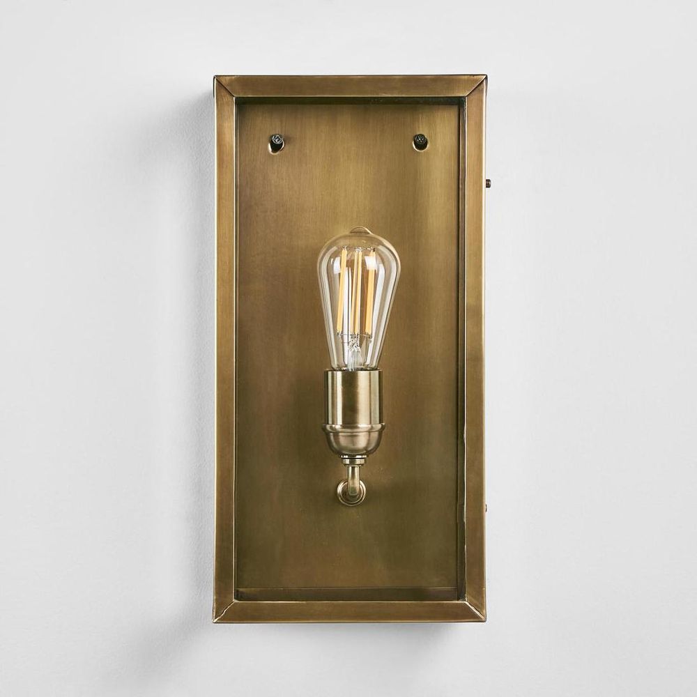 Goodman Outdoor Lantern Wall Lamp Antique Brass