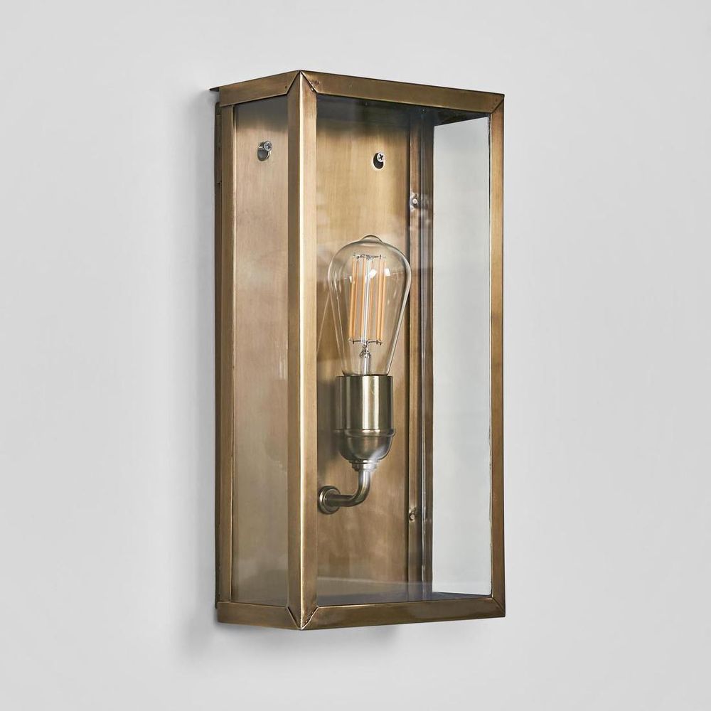 Goodman Outdoor Lantern Wall Lamp Antique Brass