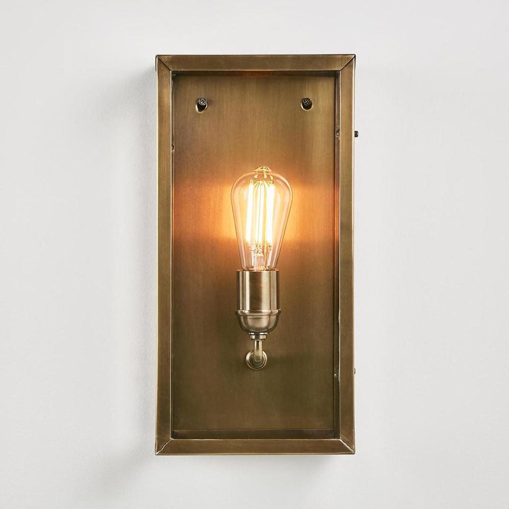 Goodman Outdoor Lantern Wall Lamp Antique Brass