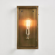 Goodman Outdoor Lantern Wall Lamp Antique Brass