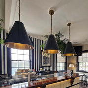 Monte Carlo 1 Light Pendant Black, Brass