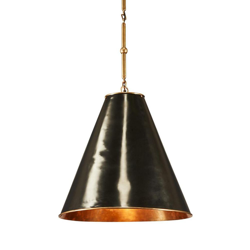 Monte Carlo 1 Light Pendant Black, Brass