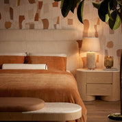 Newland Cylinder Table Lamp with Individual Ceramic Flowers Base Only - Cream Glazed Ceramic and Acrylic