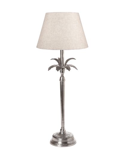Casablanca 1 Light Antique Silver - Tall Slender Palm Tree Table Lamp Base Only