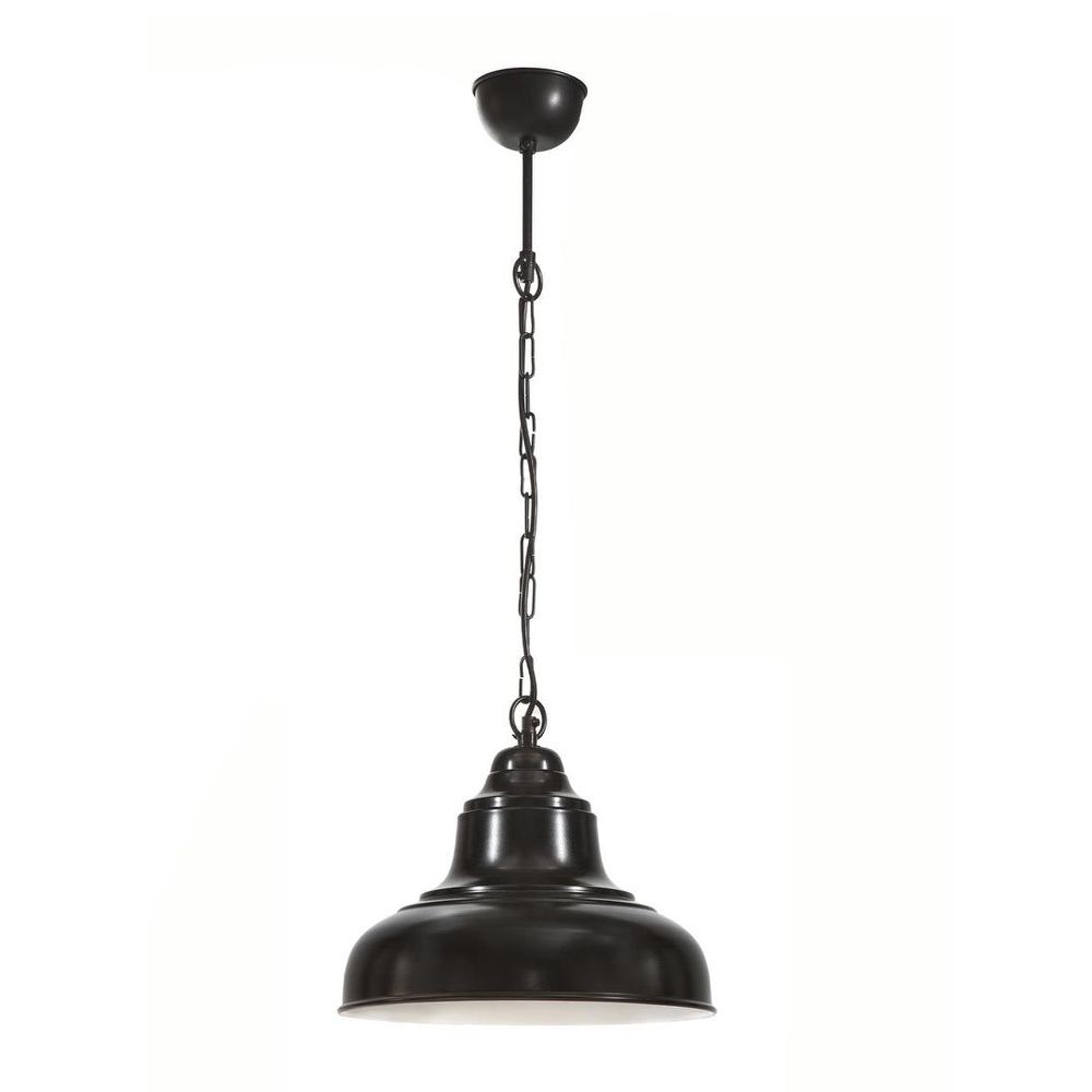 Brasserie 1 Light Pendant Small Black
