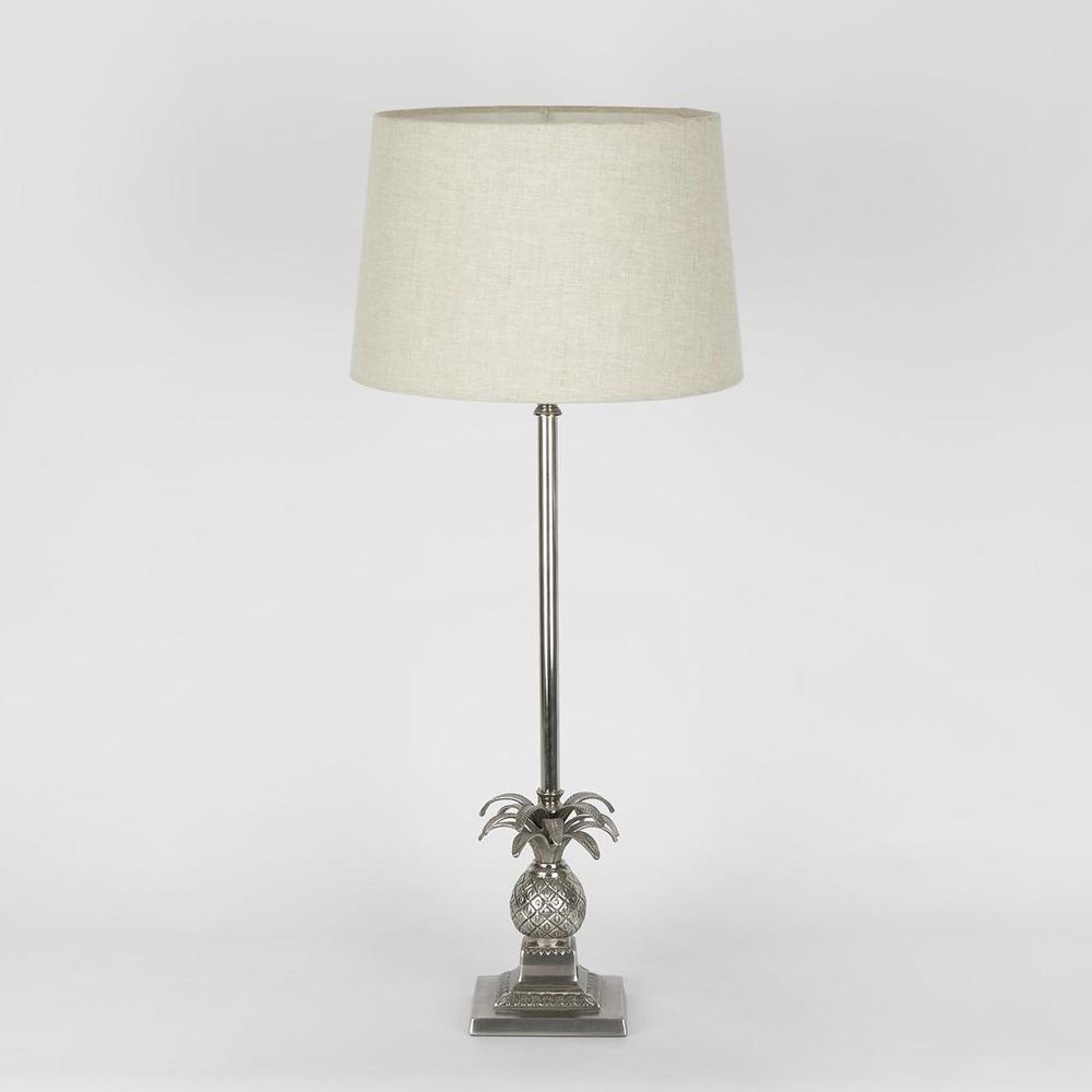 Caribbean - Antique Silver Pineapple Table Lamp Base Only