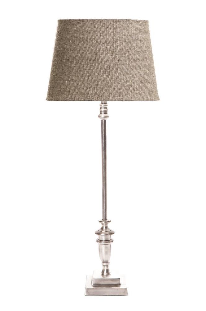 Lyon Table Lamp Base Only - Antique Silver