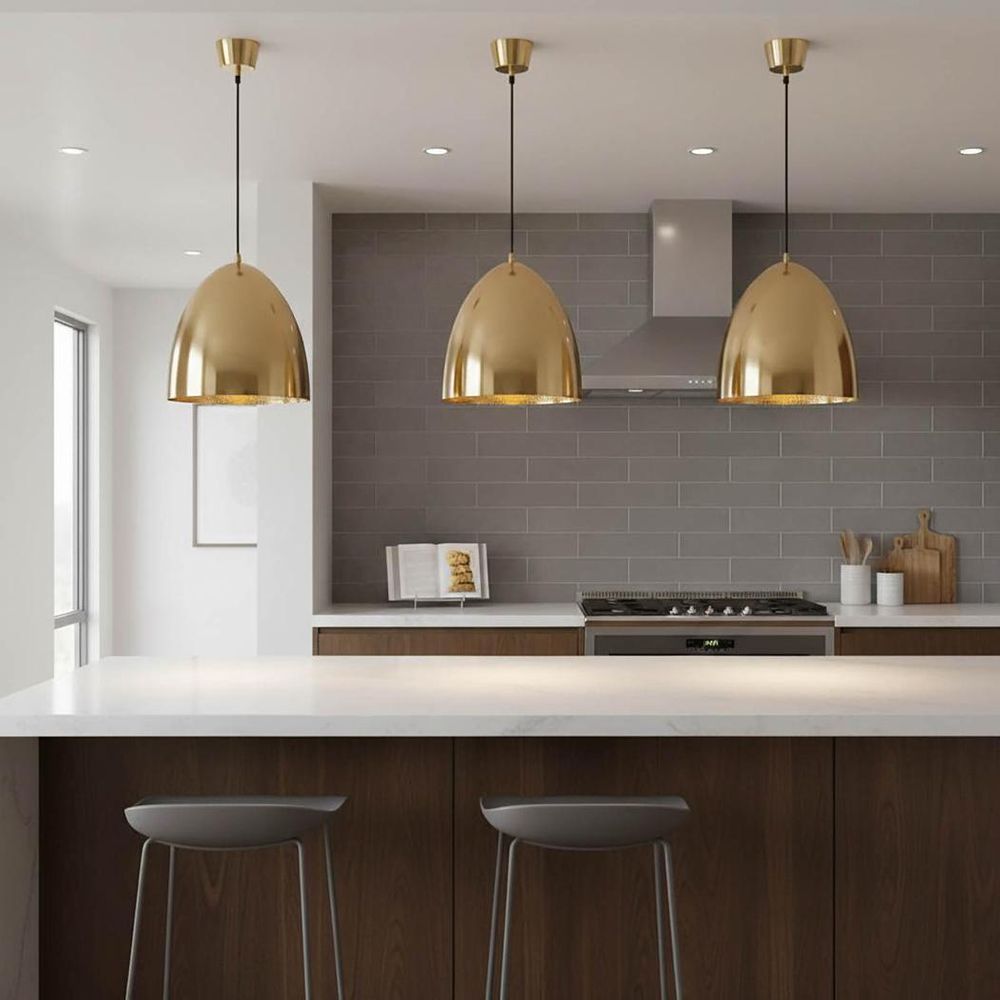 Egg 1 Light Pendant Brass