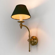 Soho Curved 1 Light Sconce Base Antique Brass