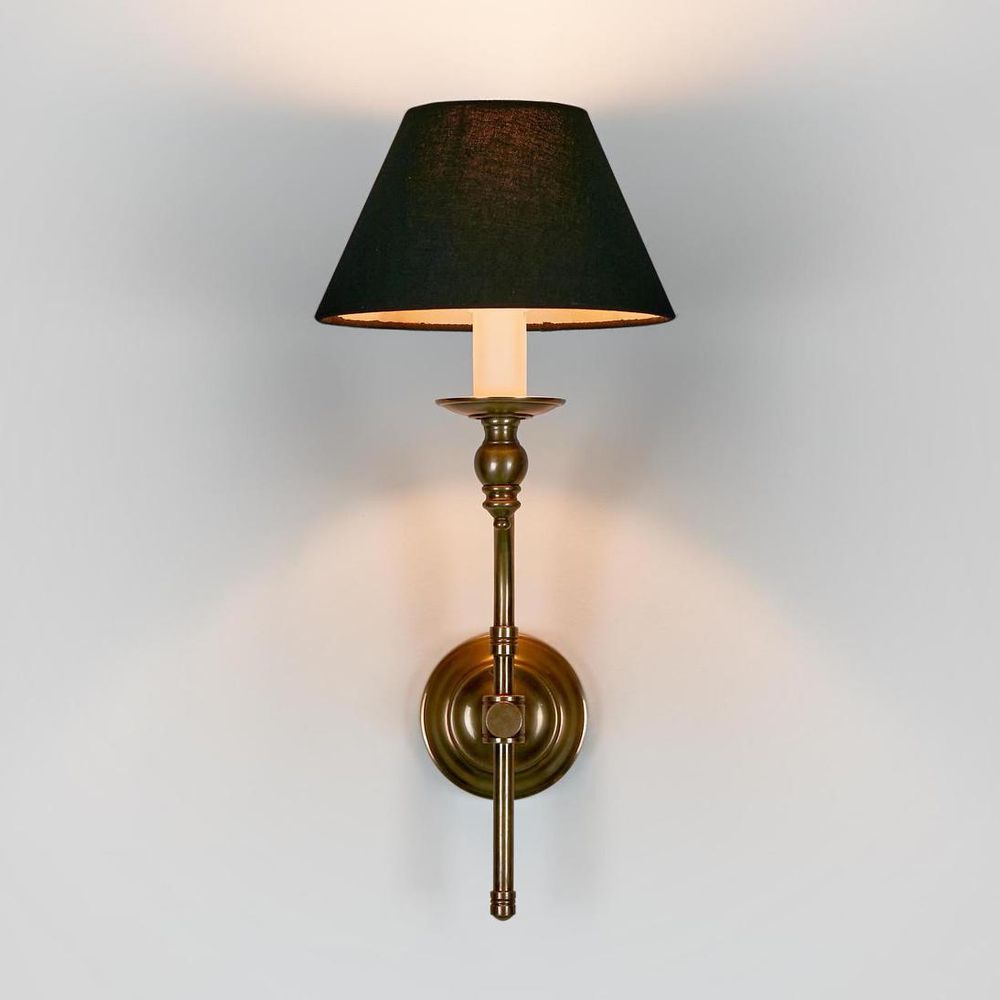 Soho Curved 1 Light Sconce Base Antique Brass