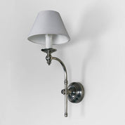 Soho Curved 1 Light Sconce Base Antique Silver