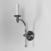 Soho Curved 1 Light Sconce Base Antique Silver