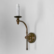 Soho Curved 1 Light Sconce Base Bronze