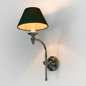 Soho Curved 1 Light Sconce Base Shiny Nickel
