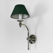 Soho Curved 1 Light Sconce Base Shiny Nickel