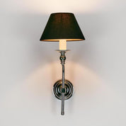 Soho Curved 1 Light Sconce Base Shiny Nickel