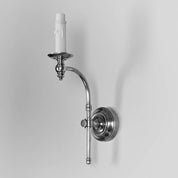Soho Curved 1 Light Sconce Base Shiny Nickel