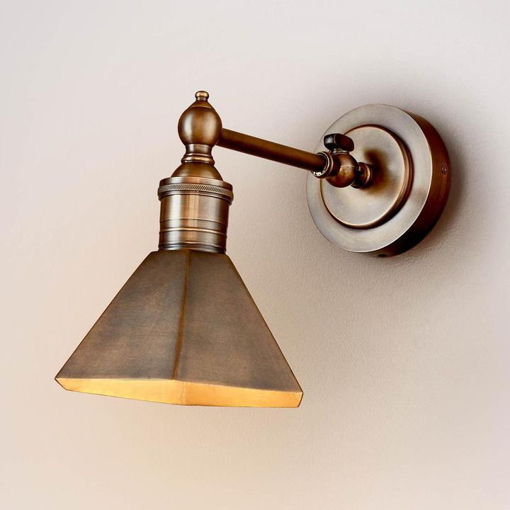 Mayfair 1 Light Sconce With Shade Antique Brass