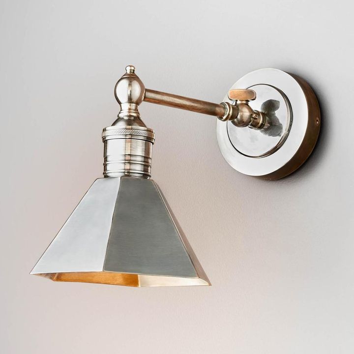 Mayfair 1 Light Sconce With Shade Antique Silver