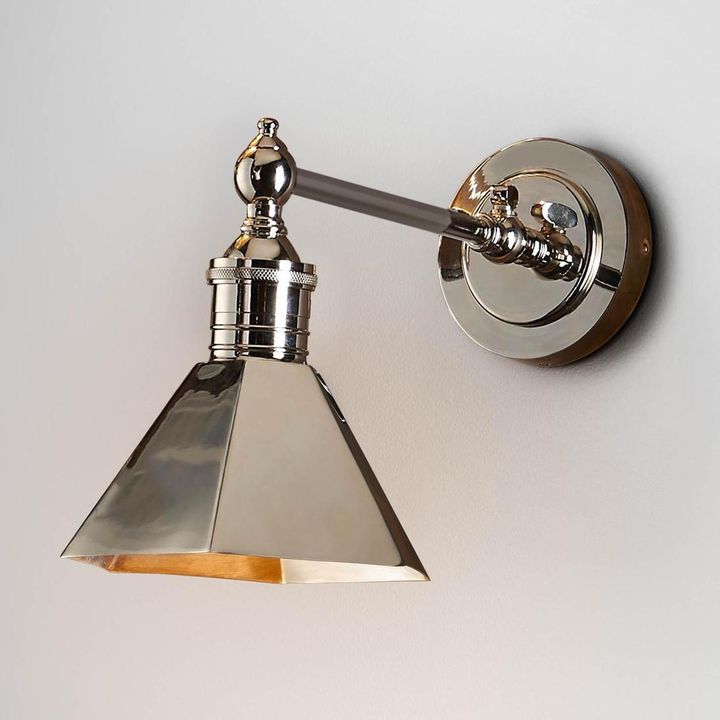 Mayfair 1 Light Sconce With Shade Shiny Nickel