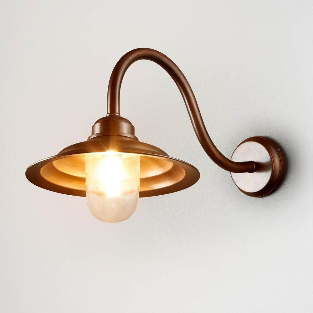 Monteray Outdoor 1 Light Sconce Dark Brass