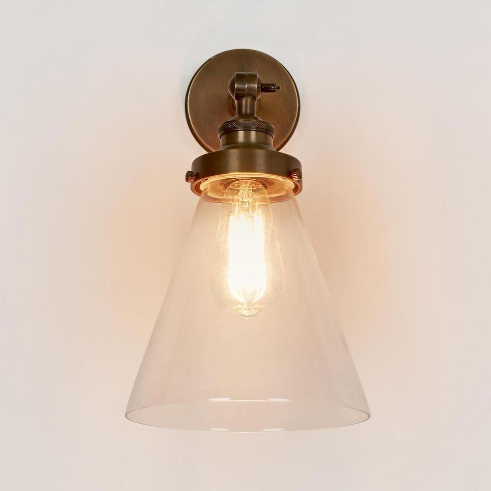 Francis 1 Light Wall Light Antique Brass