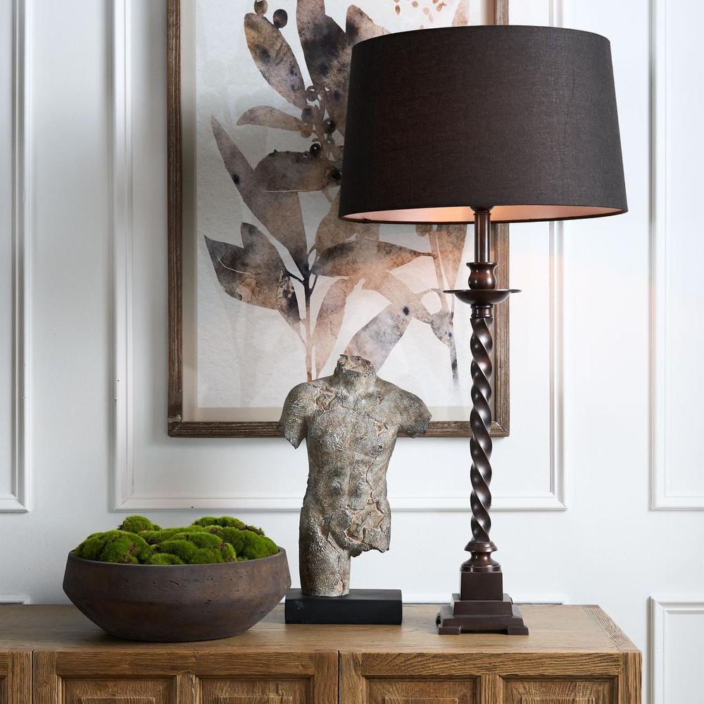 Roxbury Twisted Candlestick Table Lamp Base Only - Bronze, Brass