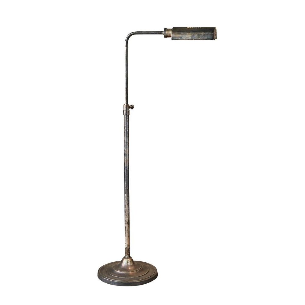 Brooklyn 1 Light Floor Lamp Antique Silver