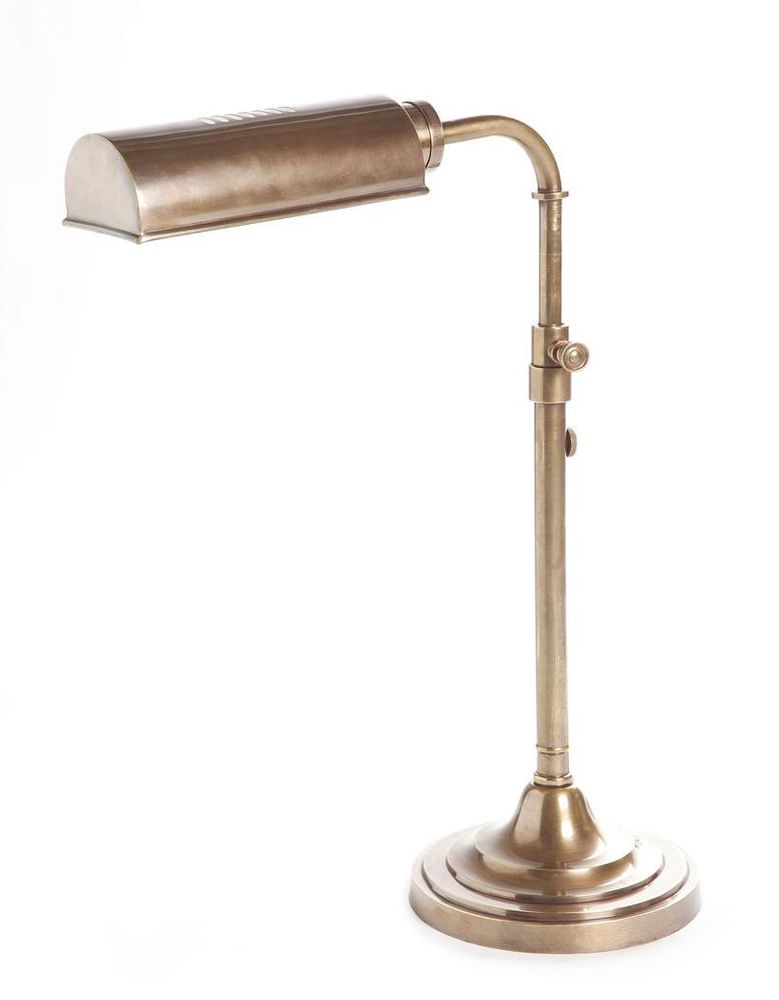 Brooklyn 1 Light Desk Lamp Antique Brass