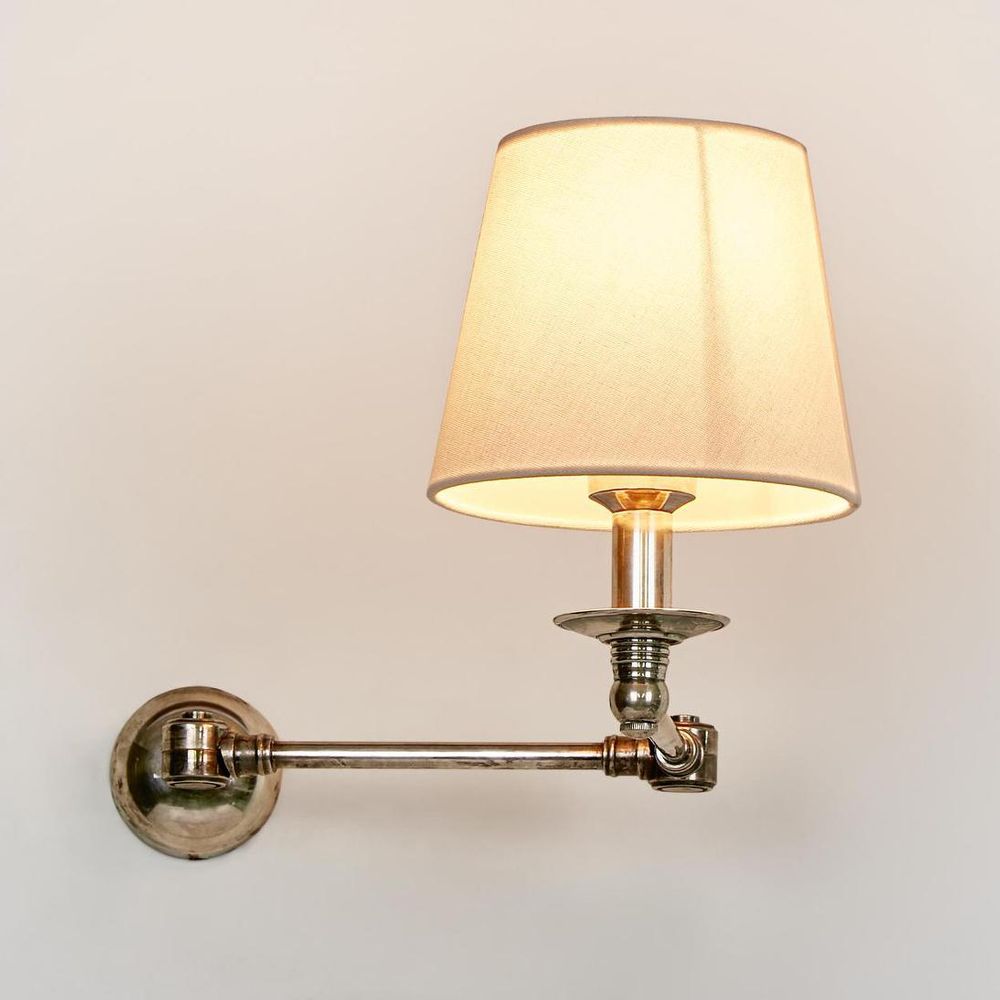 Portland 1 Light Swing Arm Sconce Base Silver