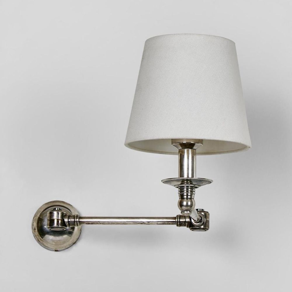 Portland 1 Light Swing Arm Sconce Base Silver
