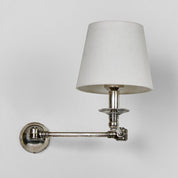 Portland 1 Light Swing Arm Sconce Base Silver