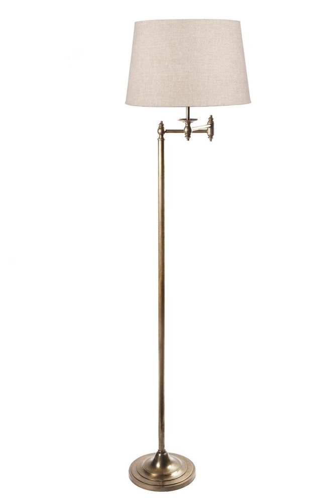 Macleay Floor Lamp Base Only - Antique Brass