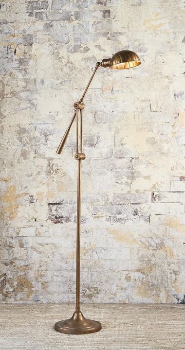 Calais Floor Lamp Antique Brass