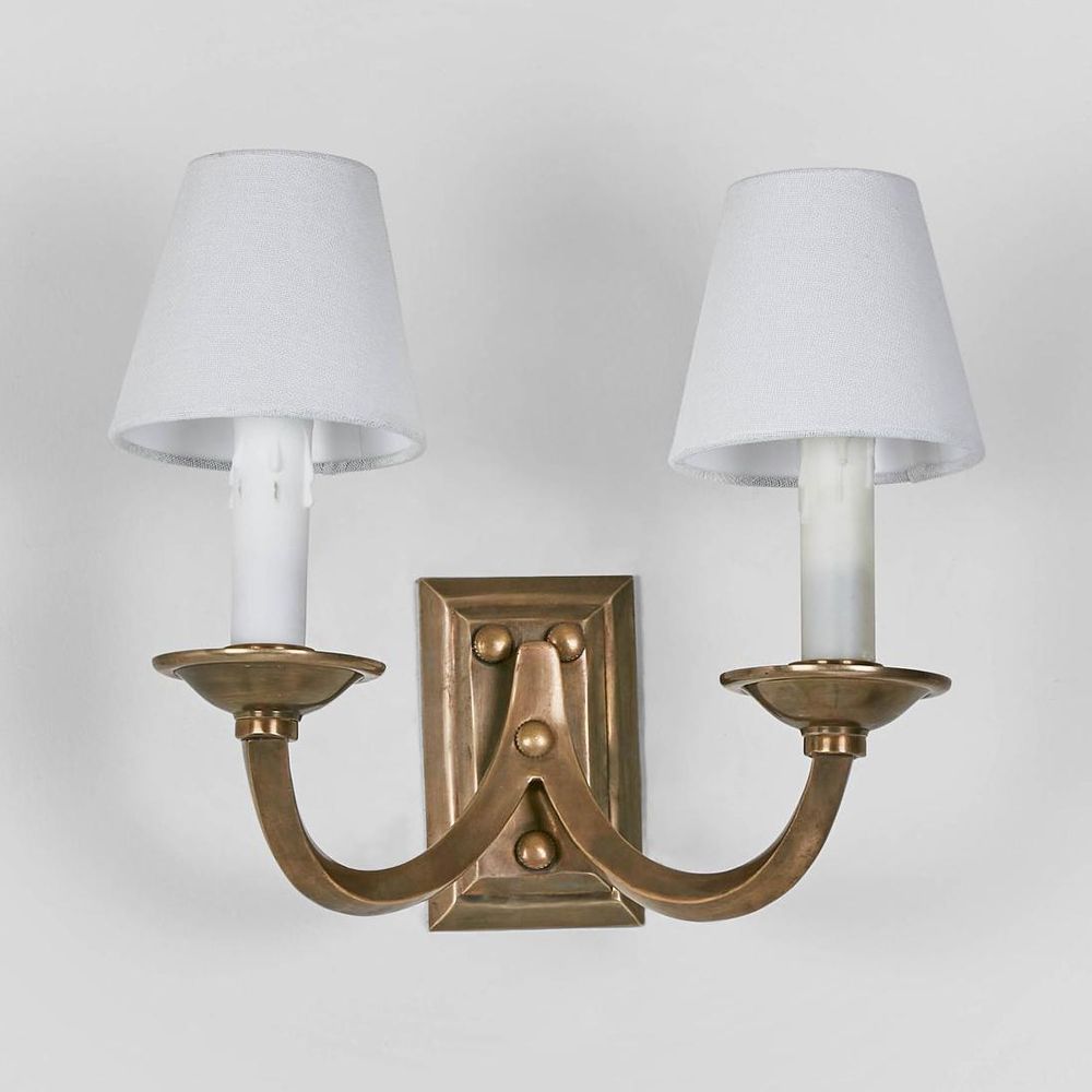 Elysee 2 Light Wall Lamp Antique Brass