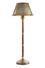 Delaware Table Lamp Antique Brass And Dark Wood