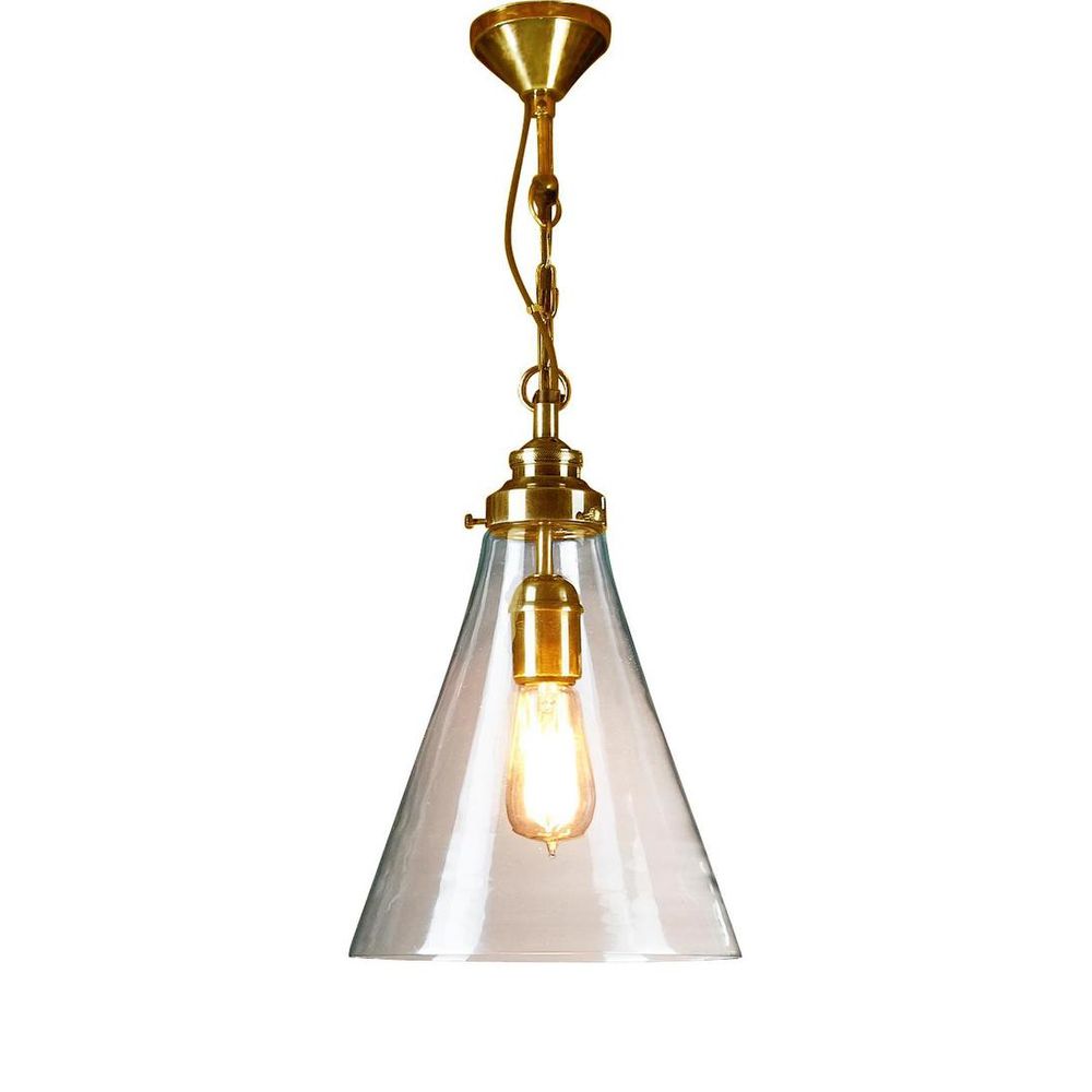 Gadsden 1 Light Pendant Small Brass